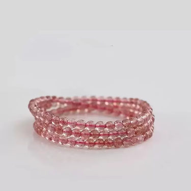 4 layer Wrap Pink Tourmaline 'CREATIVITY' Bracelet YourSoulPlace